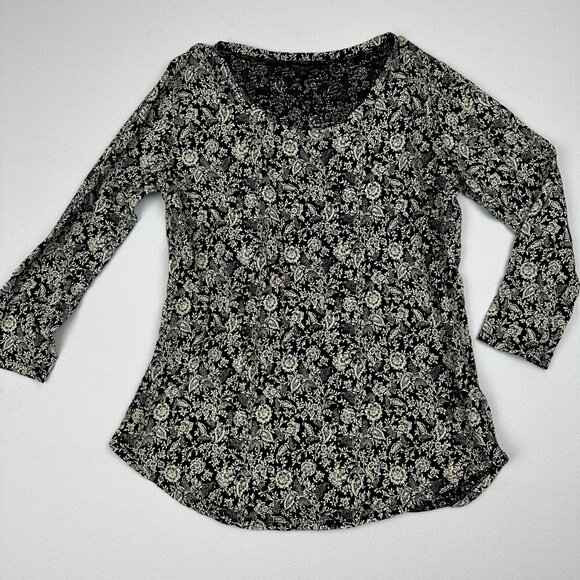 Lucky Brand 3/4 Sleeve Floral Tee - Picture 1 of 5